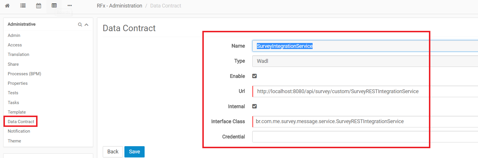 Data Contract Configuration