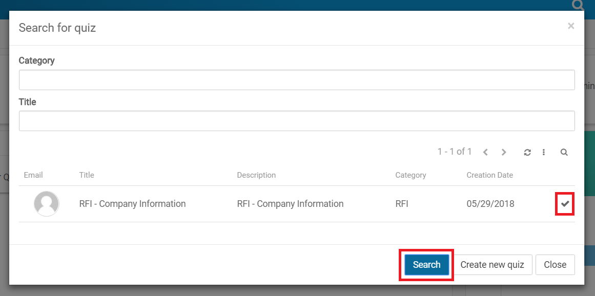 Select a questionnaire