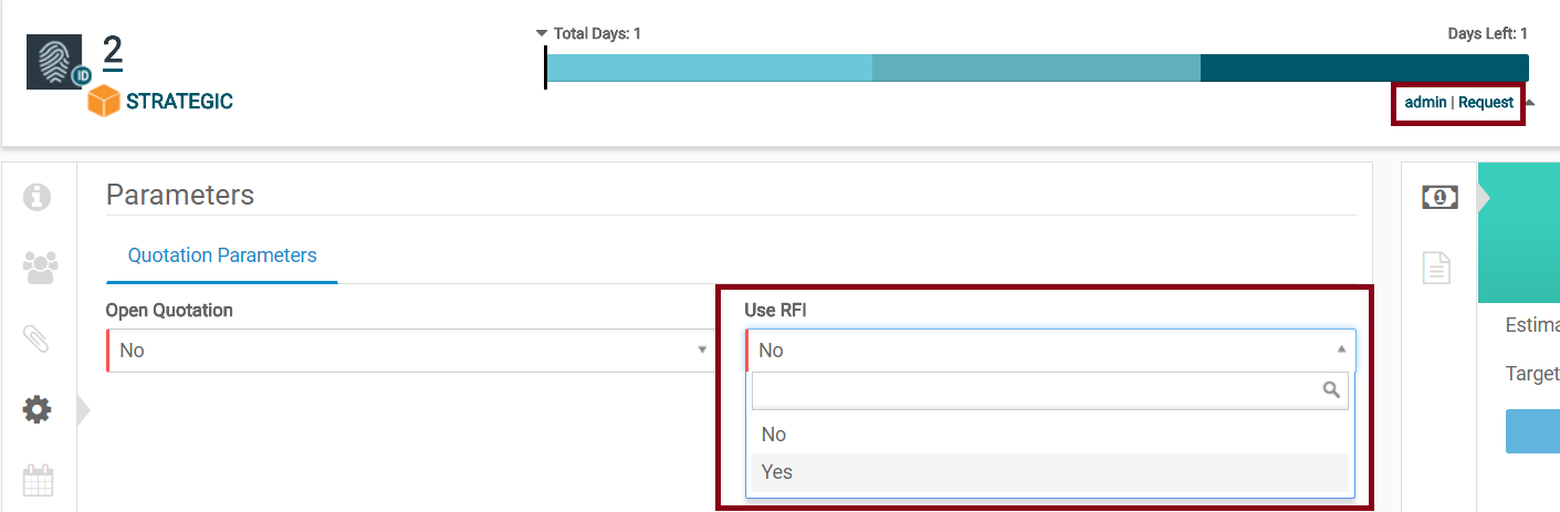 Create a process with RFI